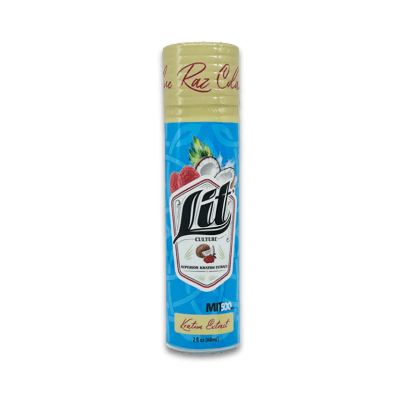 Lit Culture Blue Raz Colada Kratom Shot – 500mg Mitragynine Extract