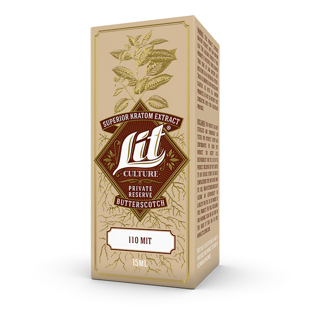 Lit Culture ButterScotch Kratom Extract - 183 mg Extract | 110 MIT