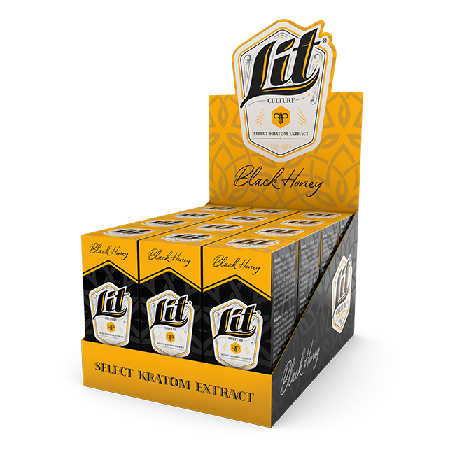 Lit Culture Black Honey Kratom Extract - 133 mg Extract | 80 MIT