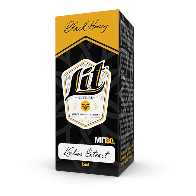 Lit Culture Black Honey Kratom Extract - 133 mg Extract | 80 MIT